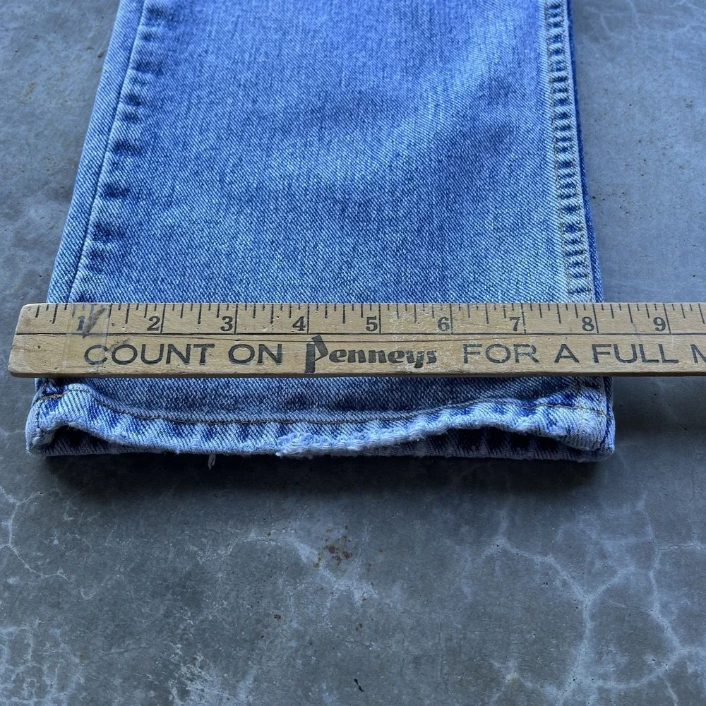 Vintage 90's Levi's 505 Light Wash Denim Jeans Distressed Faded 36x30
